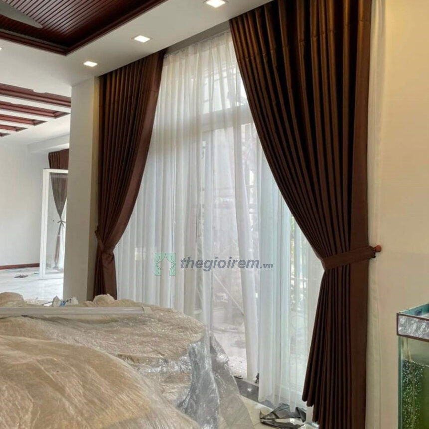 Rèm 2 lớp giá rẻ chống nắng cách nhiệt - Thế Giới Rèm