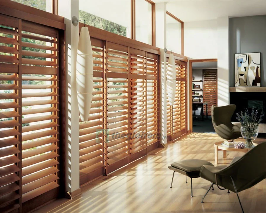 mẫu màn sáo gỗ