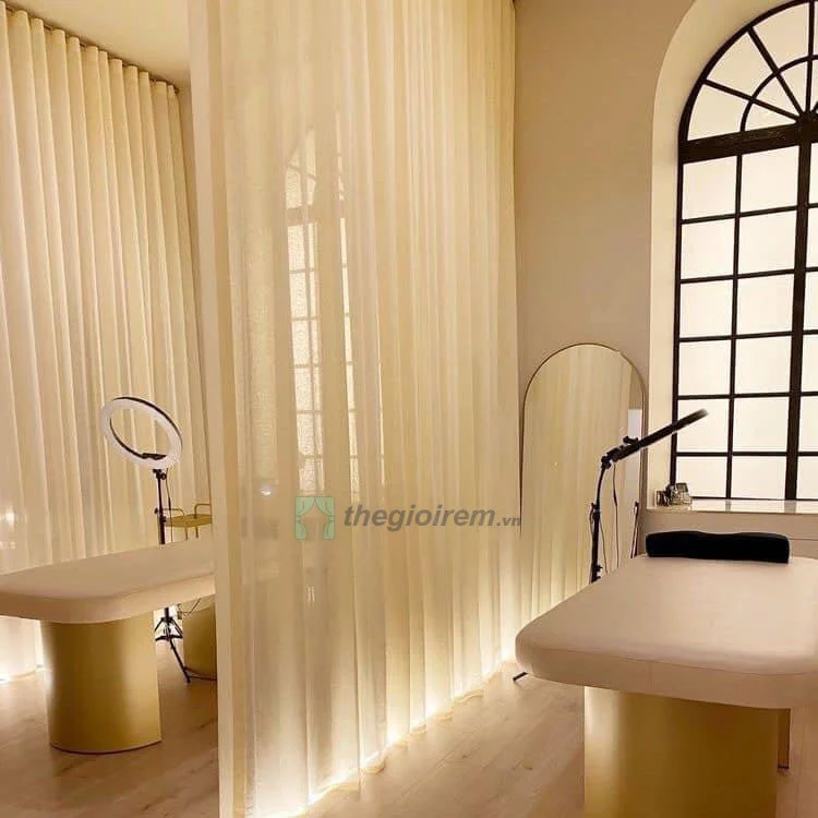 Rèm voan ngăn giường Spa Rèm voan ngăn giường Spa