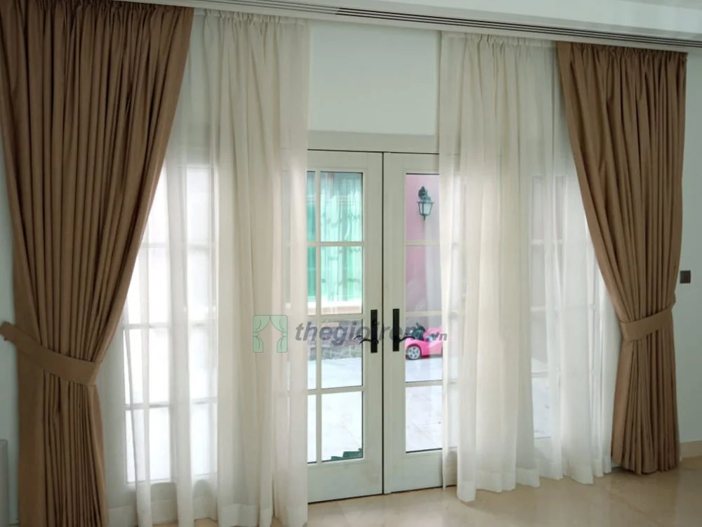 Rèm vải voan phòng khách