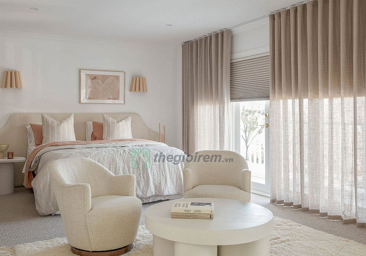 rèm vải đẹp phòng ngủ