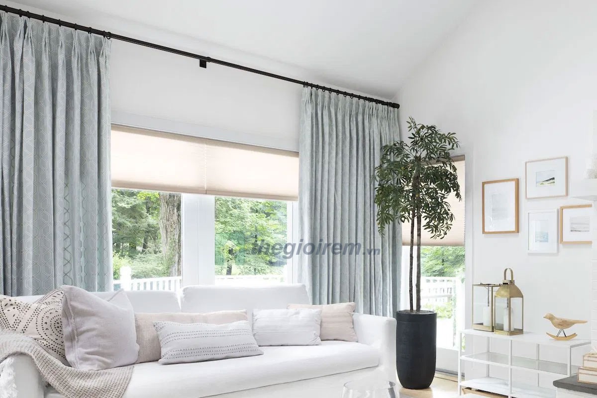 rèm cửa 2 lớp chống nắng phòng khách