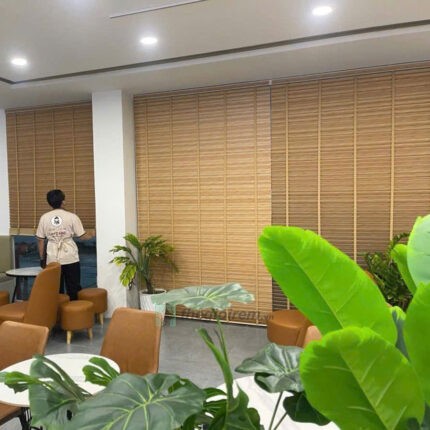Rèm tre trúc Bình Dương che nắng quán cafe